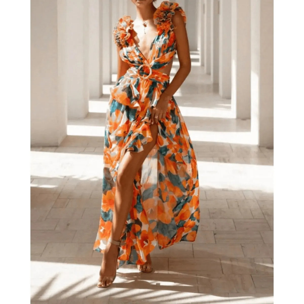 Robe Clementine – Élégance Fleurie