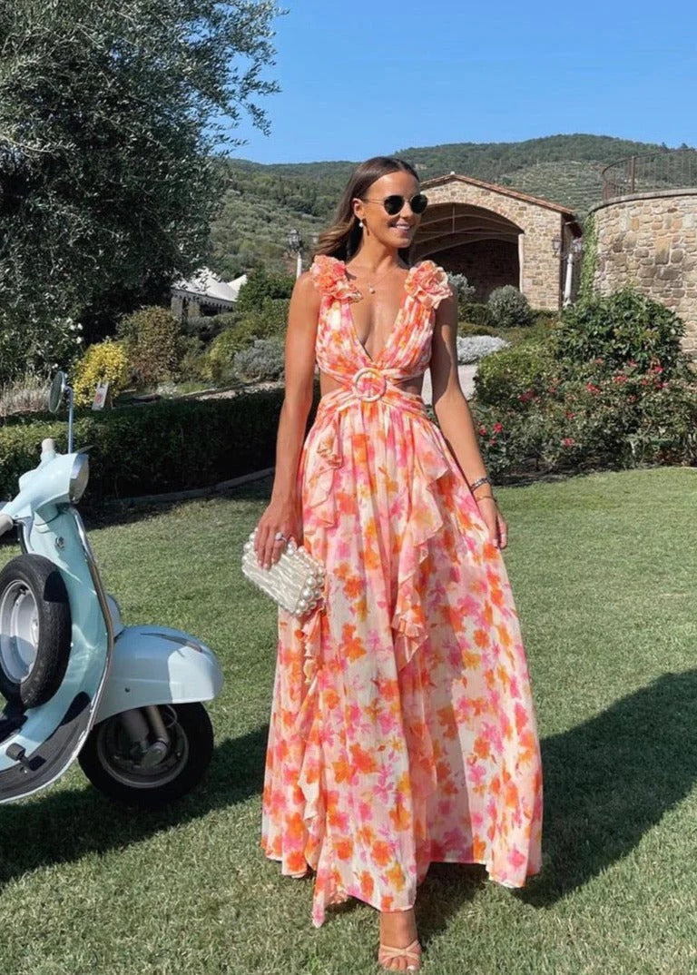 Robe Clementine – Élégance Fleurie