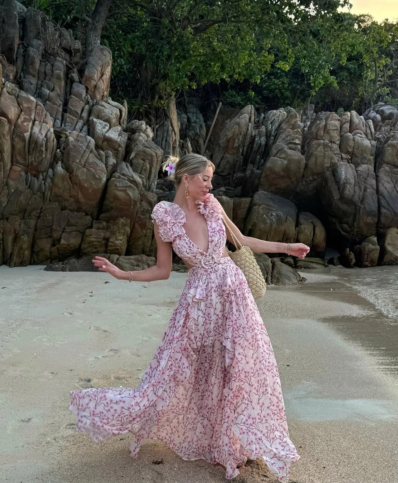 Robe Clementine – Élégance Fleurie