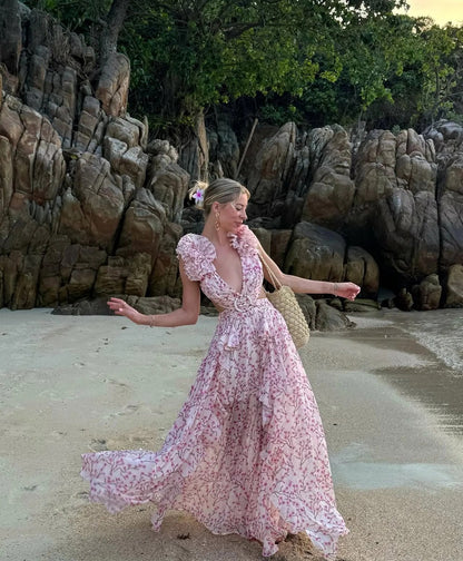 Robe Clementine – Élégance Fleurie